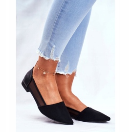 EVE Ballerines Femme Maille Daim Black Fibe noir 1