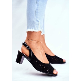 Sandales Pour Femmes À Talons Hauts Sergio Leone Noir SK832 2