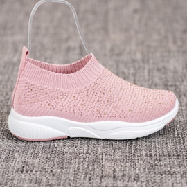 Kayla Chaussures de sport avec cristaux rose 2