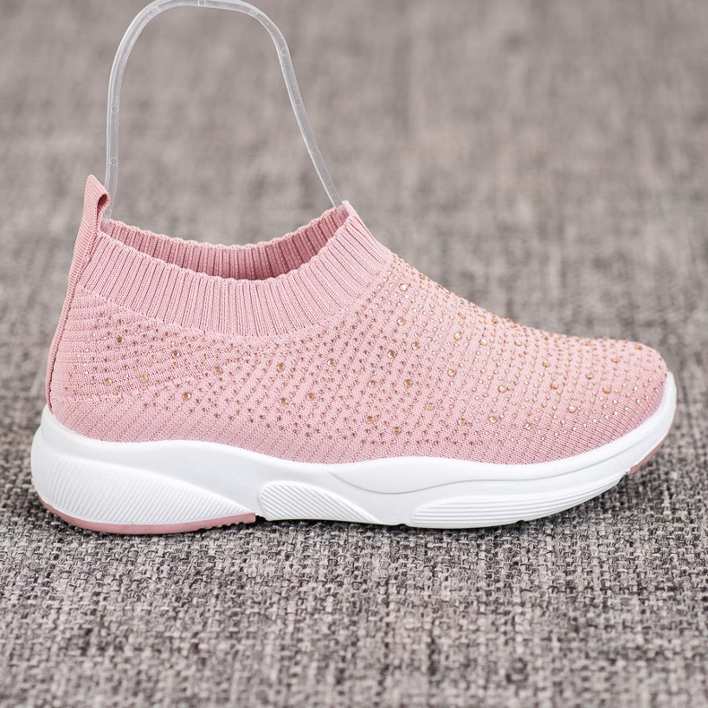 Kayla Chaussures de sport avec cristaux rose 2
