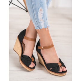 SHELOVET Sandales à talons hauts noir 2