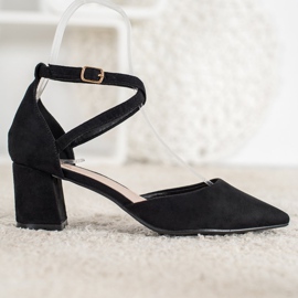 Evento Escarpins en daim le noir 3