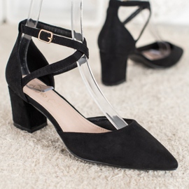 Evento Escarpins en daim le noir 5
