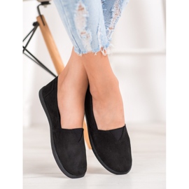 SHELOVET Slipons en daim le noir 3