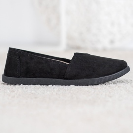SHELOVET Slipons en daim le noir 4