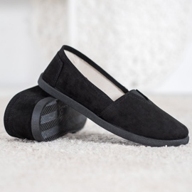SHELOVET Slipons en daim le noir 5