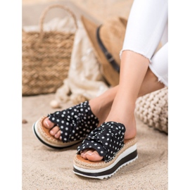 SHELOVET Pantoufles Sur Une Haute Plate-Forme le noir 2 SHELOVET Pantoufles Sur Une Haute Plate-Forme le noir 2