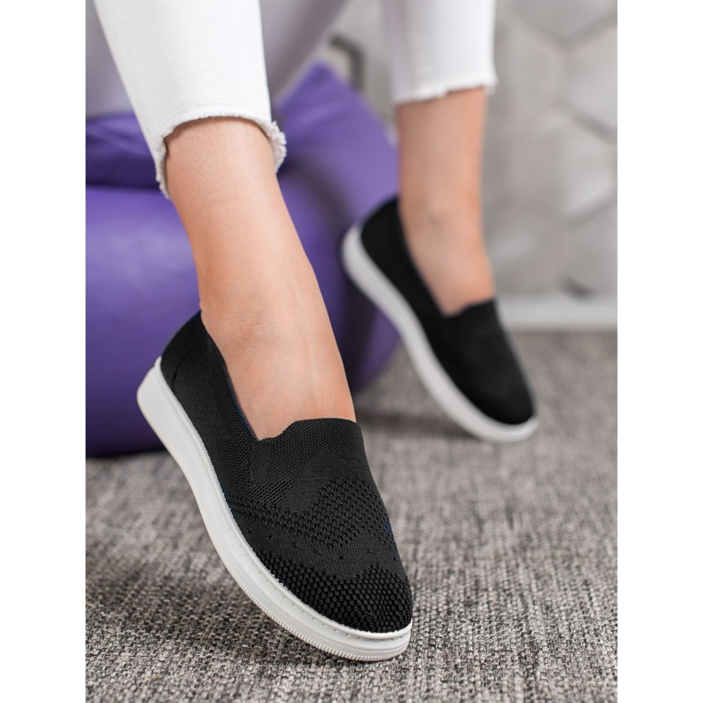 Via Giulia  Slipons sur la plate-forme le noir 1 Via Giulia  Slipons sur la plate-forme le noir 1