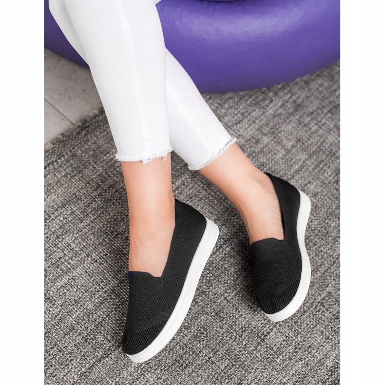 Via Giulia  Slipons sur la plate-forme noir 2