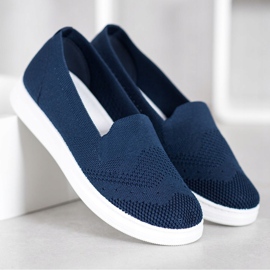 Via Giulia  Slipons sur la plate-forme bleu 2