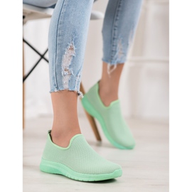 Super Mode Chaussures de sport à enfiler vert 1