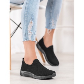 Super Mode Chaussures de sport à enfiler noir 2