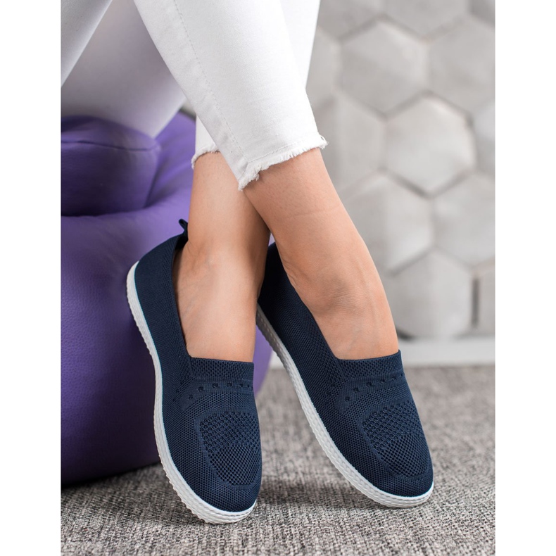 Via Giulia  Slipons bleu marine 1 Via Giulia  Slipons bleu marine 1