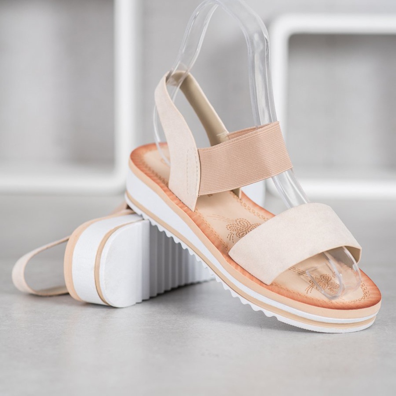 Mannika Sandales en daim sur la plate-forme brun 1