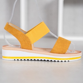 Mannika Sandales en daim sur la plate-forme jaune 4