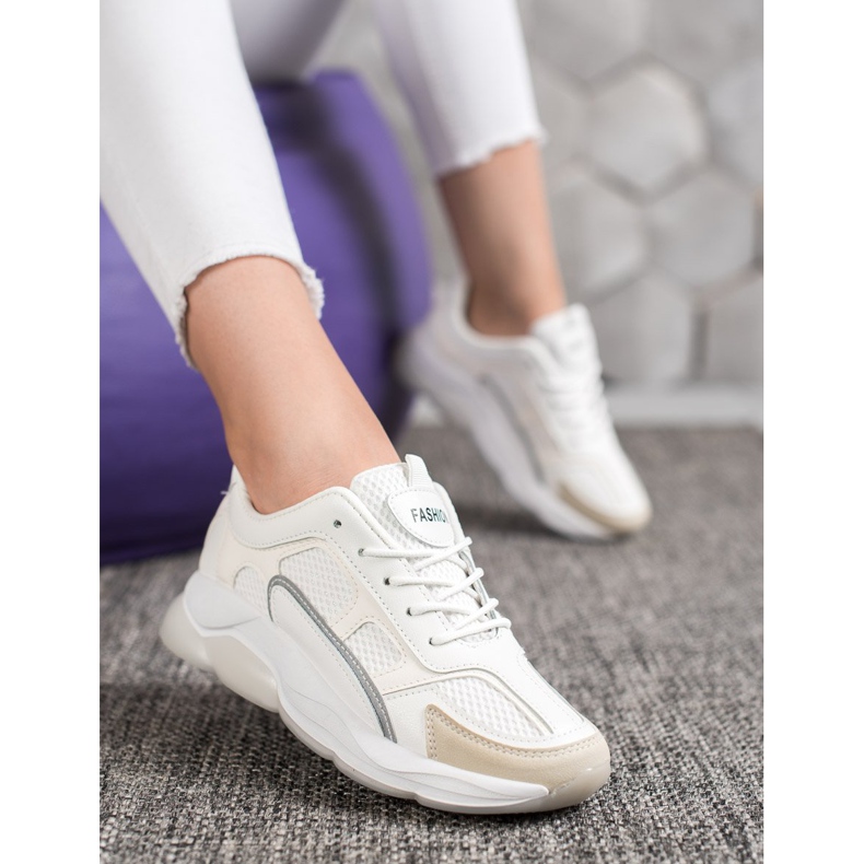 Via Giulia  Baskets À Paillettes Mode blanche 1