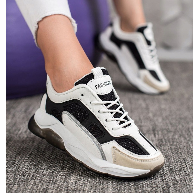 Via Giulia  Baskets À Paillettes Mode blanche le noir 2