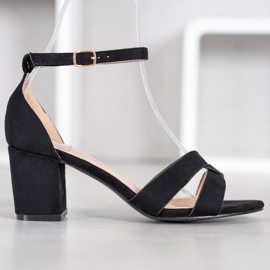 Mannika Sandales en daim le noir 4