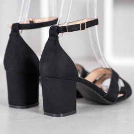 Mannika Sandales en daim le noir 5