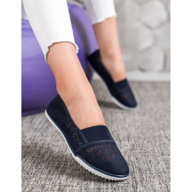 Bona Chaussures ajourées à enfiler bleu marine bleu 1