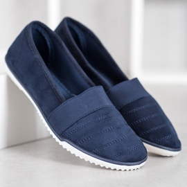 Bona Chaussures à enfiler en daim bleu 2