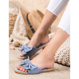 Renda Pantoufles Élégantes Avec Un Noeud bleu 1