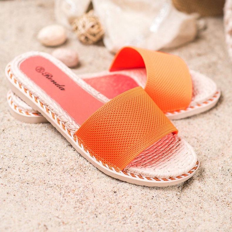 Renda Chaussons Textile Orange 1