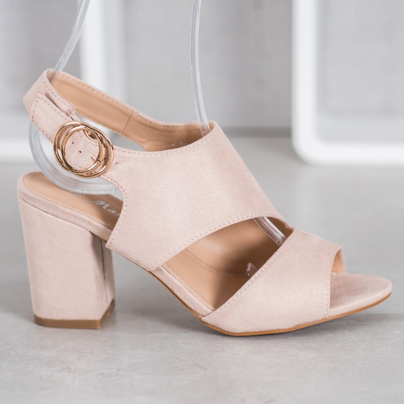 Mannika Sandales à talons beiges 2