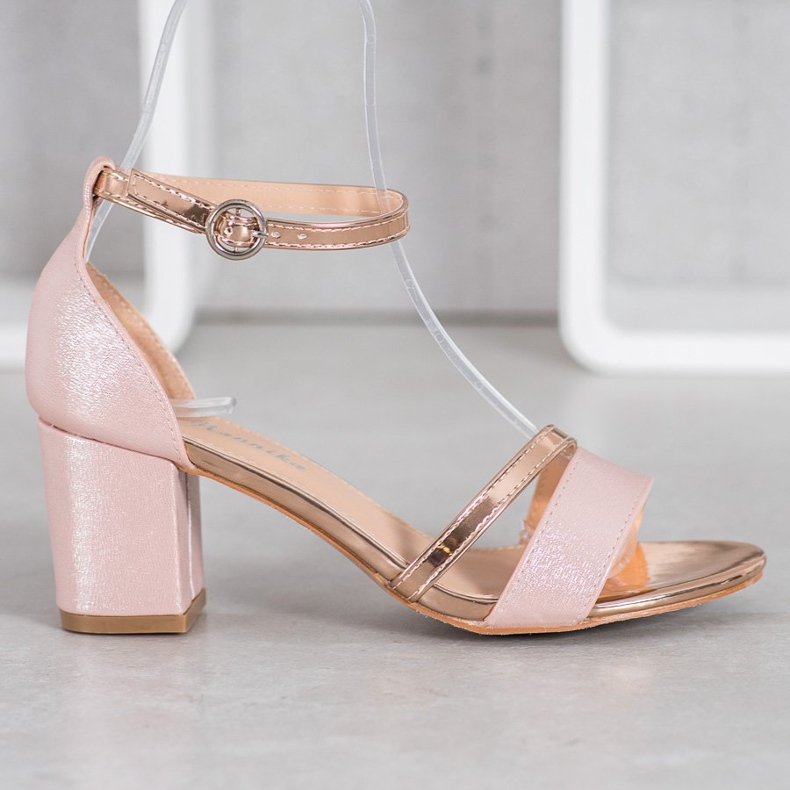 Mannika Sandales élégantes à paillettes jaune 2