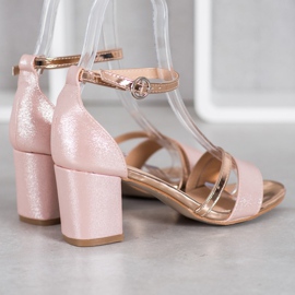 Mannika Sandales élégantes à paillettes jaune 3