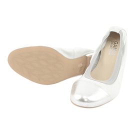 Gamis Ballerines confortables en cuir argenté gris 3 Gamis Ballerines confortables en cuir argenté gris 3