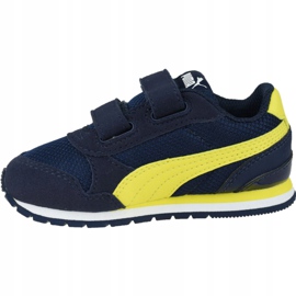 Puma St Runner V 2 Bébés Jr 367137-09 bleu marin jaune 1