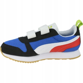 Puma R78 V Ps Jr 373617-03 blanche le noir rouge bleu 1