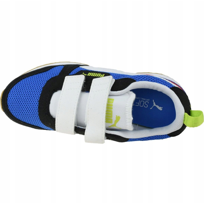 Puma R78 V Ps Jr 373617-03 blanche le noir rouge bleu 2