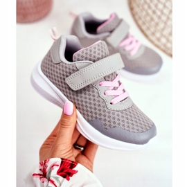 EVE Chaussures Sport Enfants Avec Velcro Gris Mirabell 2