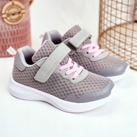 EVE Chaussures Sport Enfants Avec Velcro Gris Mirabell 1