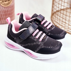 EVE Chaussures de sport pour enfants Shining On Velcro Gris Simple Way rose 1 EVE Chaussures de sport pour enfants Shining On Velcro Gris Simple Way rose 1