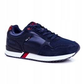 EVE Chaussures Sport Homme Cuir Daim Bleu Marine Fonsi 1