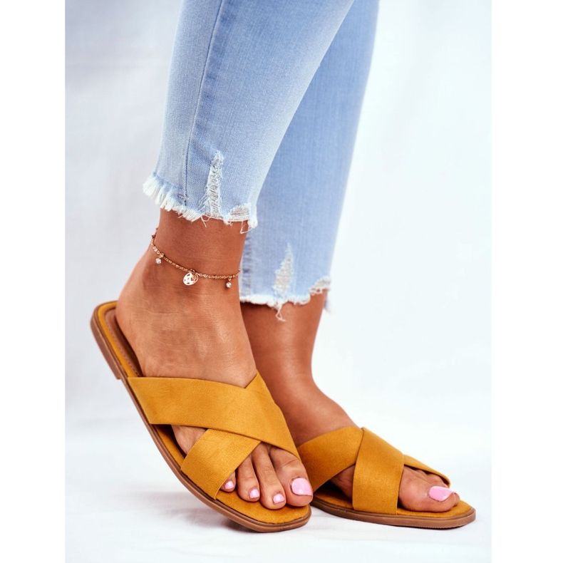 Chaussons Femme, Rayures, Jaune Philippines 1