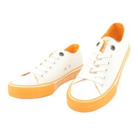 Baskets à semelle jaune Big Star FF274234, blanc blanche 2