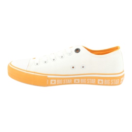 Baskets à semelle jaune Big Star FF274234, blanc blanche 1