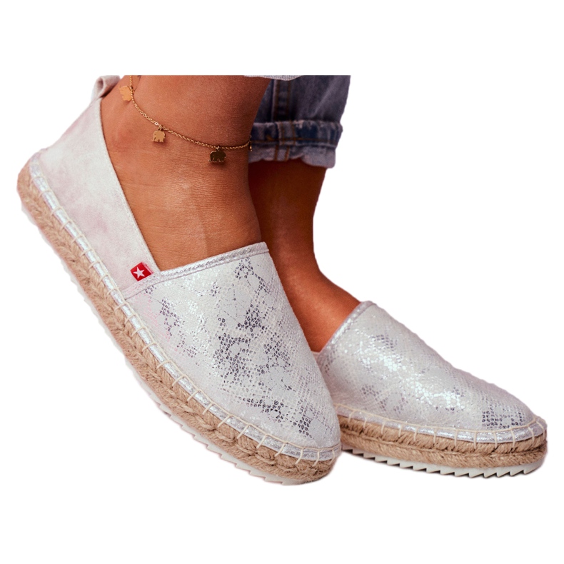 Big Star Espadrilles grandes étoiles 274A514 argent gris 2