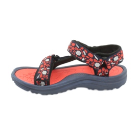 Sandales American Club 8122 insert en mousse bleu marin orange 1 Sandales American Club 8122 insert en mousse bleu marin orange 1