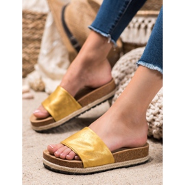 Kylie Chaussons Moutarde Brillant jaune 6