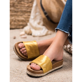 Kylie Chaussons Moutarde Brillant jaune 3