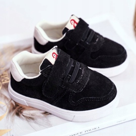 Apawwa Baskets Enfant Suède Velcro Noir Trelmo ['le noir'] le noir 2