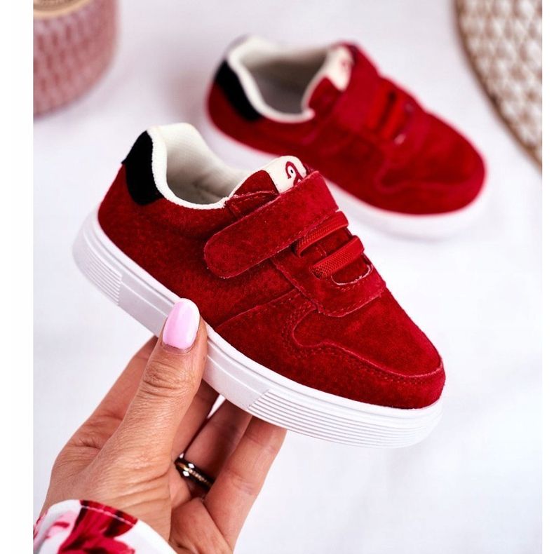 Apawwa Baskets Enfant Suède Velcro Rouge Trelmo 1 Apawwa Baskets Enfant Suède Velcro Rouge Trelmo 1