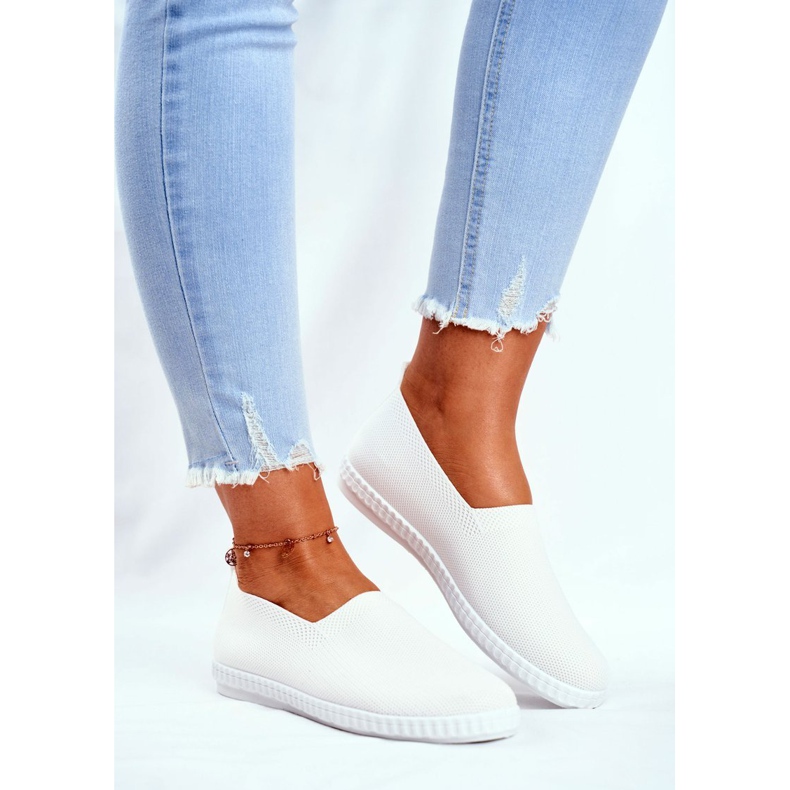 Baskets Femme Baskets Slip-on Blanc Grigio blanche 1