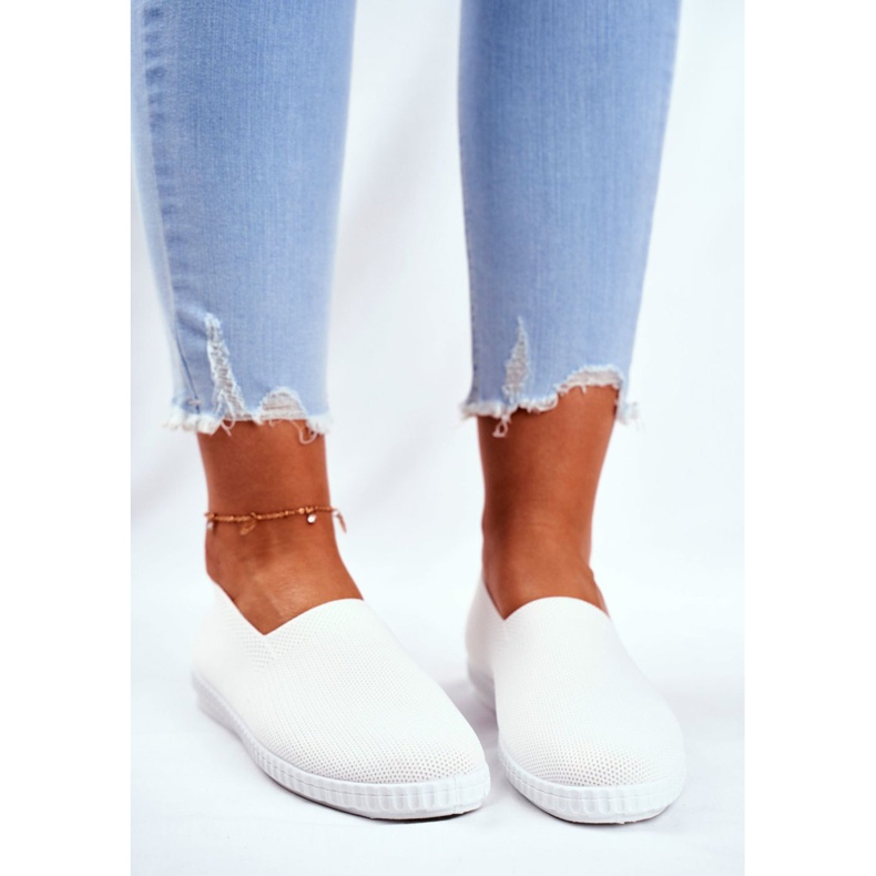 Baskets Femme Baskets Slip-on Blanc Grigio 2