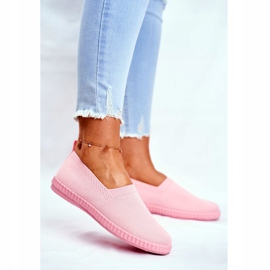 PS1 Baskets Femme Baskets Slip-on Rose Grigio 2